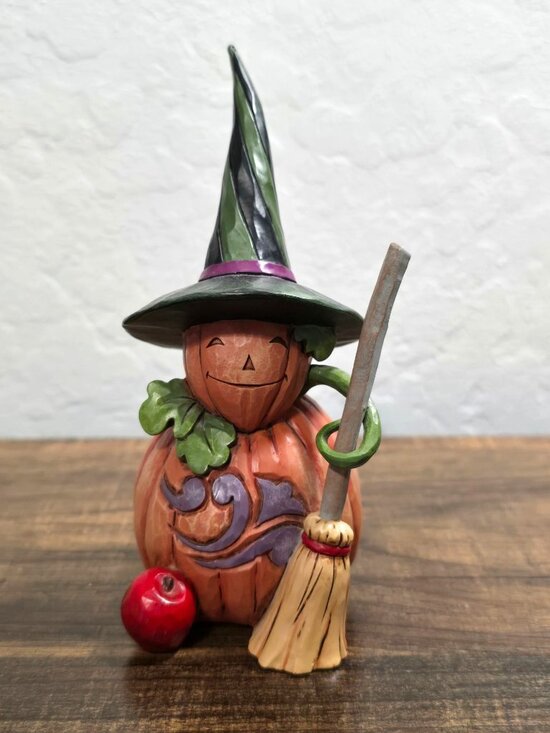 Jim Shore Other - Jim Shore "Come As You Aren't" Stacked Pumpkin Witch Figurine Heartwood Creek